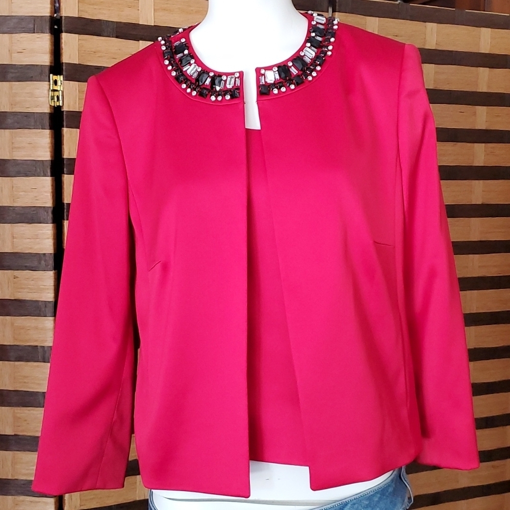 Tahari silk tank & jacket